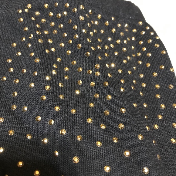 2 pairs of black justice sweatpants gold sparkles - Picture 2 of 6